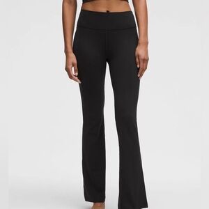 Lululemon groove high rise Solid Black Sweat Pants Pull On wide leg yoga pants